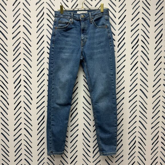 TopShop Medium Wash High Rise Skinny Jeans - 28/6 - Picture 1 of 3